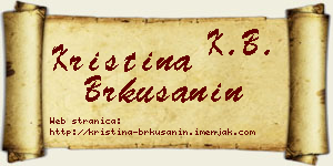 Kristina Brkušanin vizit kartica